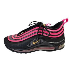 NIKE Air Max Ultra 17 Girl's Youth 6.5 Shoes Pink Black Gold Striped Running